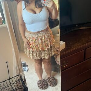 American Eagle Ruffled Floral Skirt